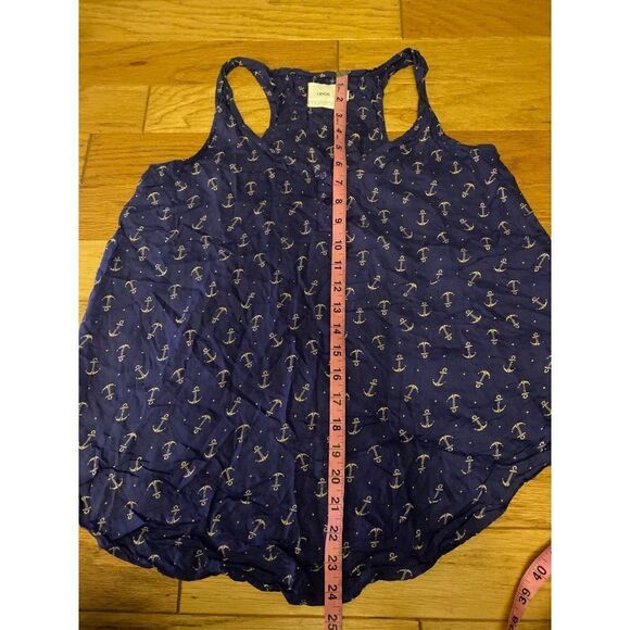 ASOS, women's maternity blue anchor patterned racerback tank top size 6 - Picture 8 of 8